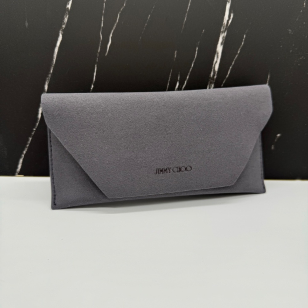 NEW AUTHENTIC JIMMY CHOO CASE FOR EYEWEAR, GREY LIGHT CASE FOR EYEWEAR - Picture 2 of 4